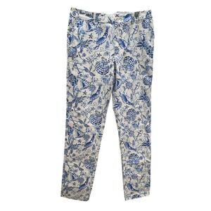 Lilly Pulitzer Mens Mizner Stretch Pants Barefoot Beachcombers White Blue 32